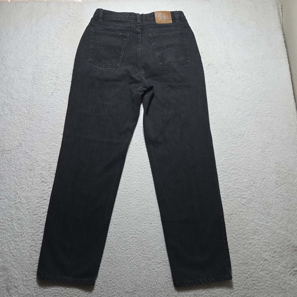 VTG Bugle Boy 750 Jeans Mens 30x30 Black Denim Wide Leg Tapered Y2k - Picture 7 of 9